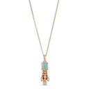 ART DECO NECKLACE WITH TURQUOISE AND DIAMONDS